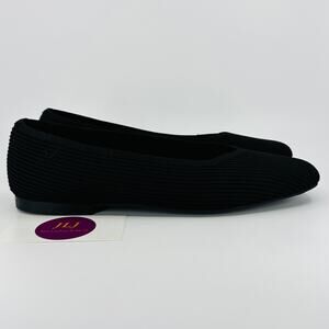 Vivaia Women's Margot 2.0 Square-Toe V-Cut Black Ballet Flats Size 40 EU/ 9 US